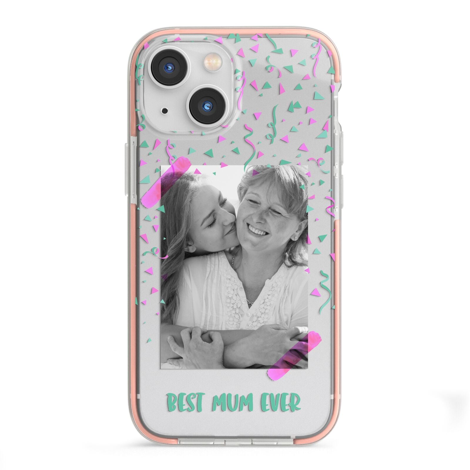 Best Mum Photo Upload Mothers Day iPhone 13 Mini TPU Impact Case with Pink Edges