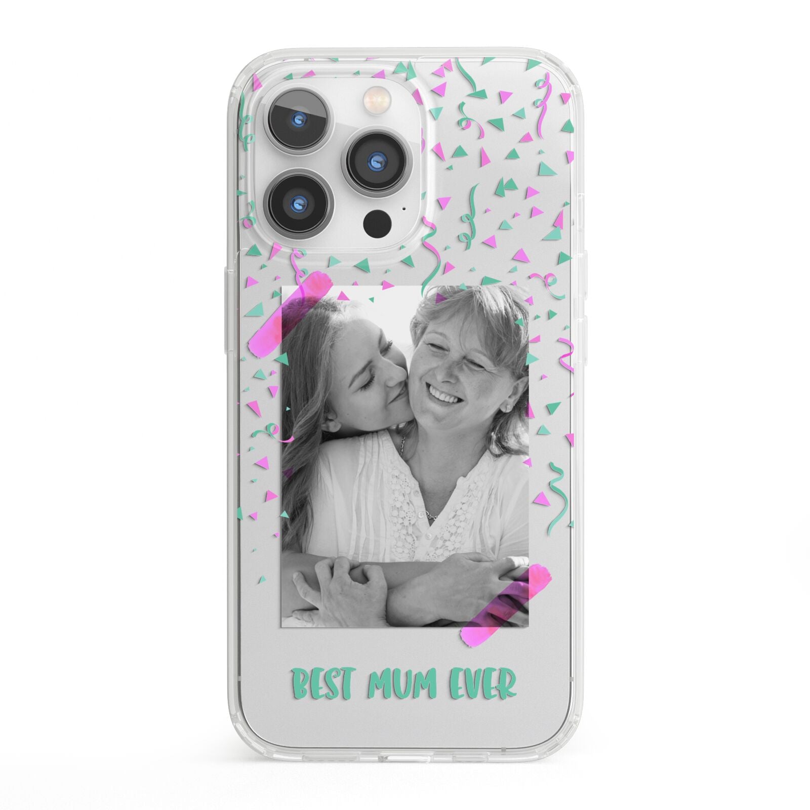 Best Mum Photo Upload Mothers Day iPhone 13 Pro Clear Bumper Case