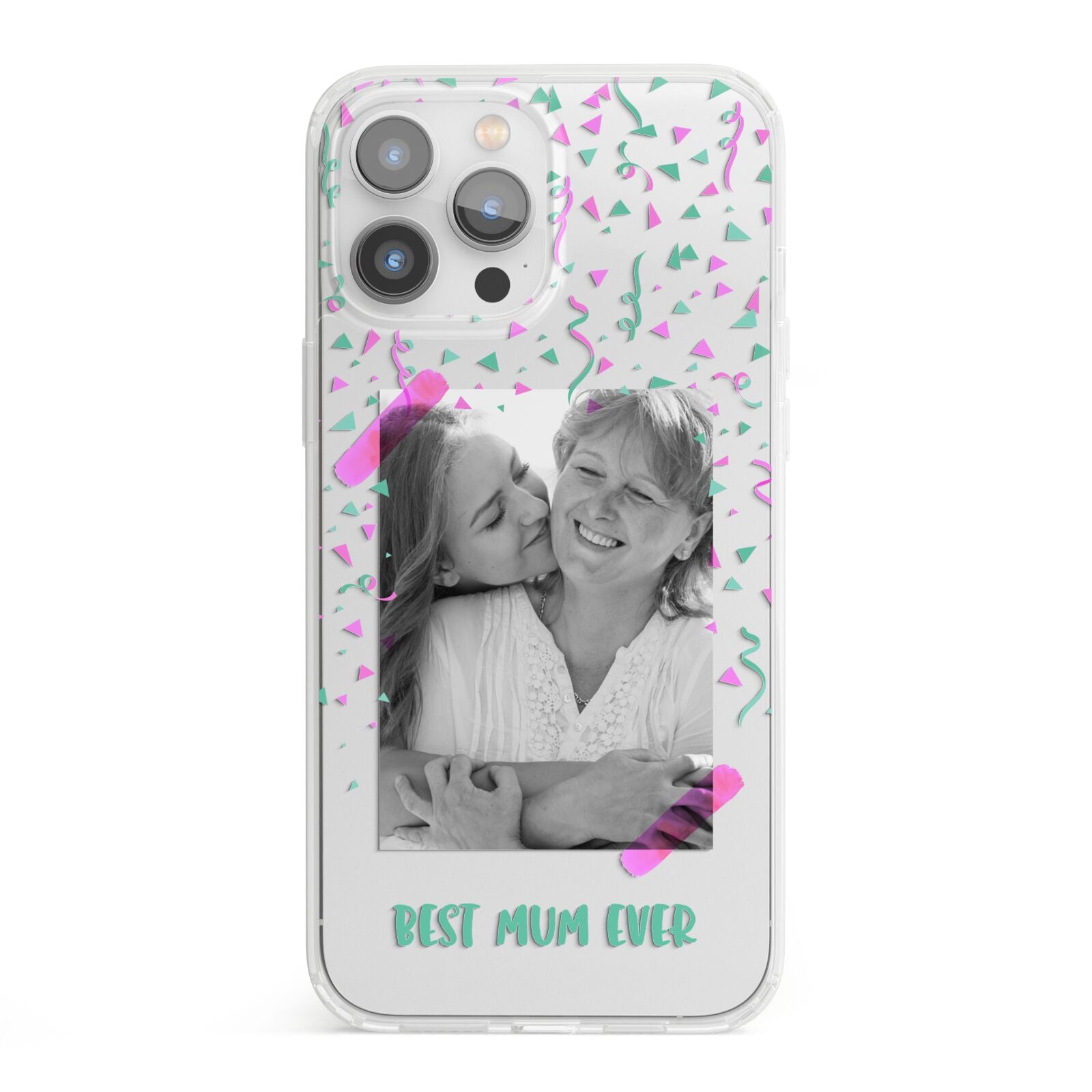 Best Mum Photo Upload Mothers Day iPhone 13 Pro Max Clear Bumper Case