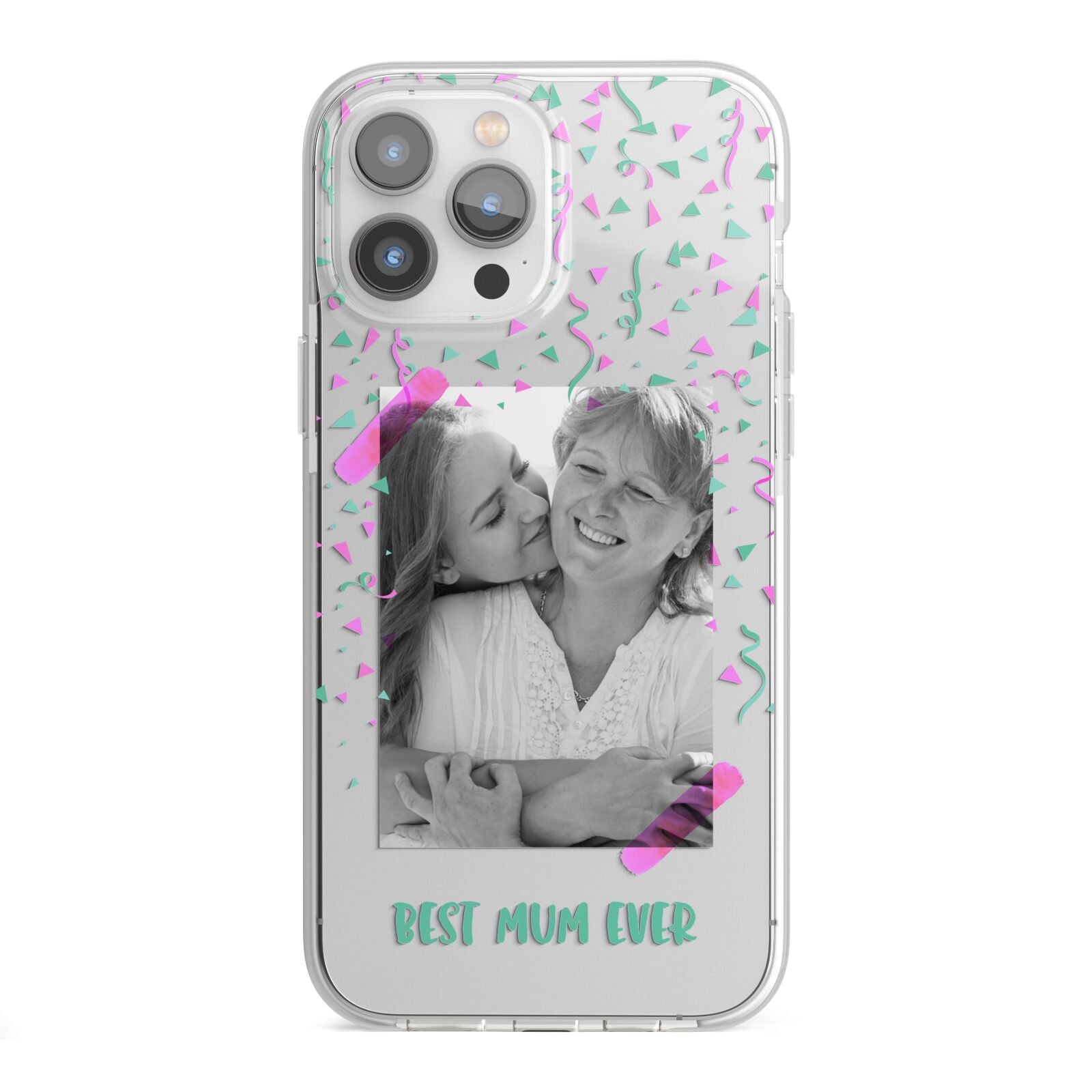 Best Mum Photo Upload Mothers Day iPhone 13 Pro Max TPU Impact Case with White Edges