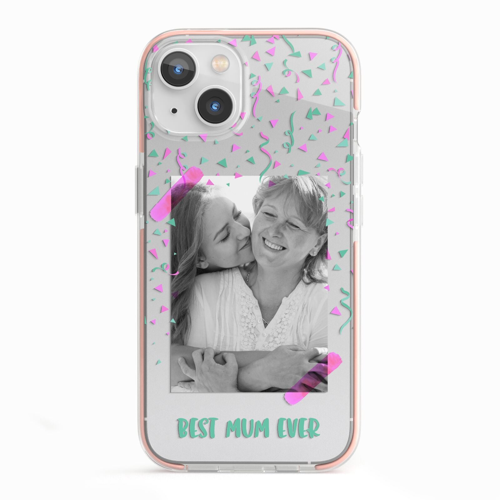 Best Mum Photo Upload Mothers Day iPhone 13 TPU Impact Case with Pink Edges