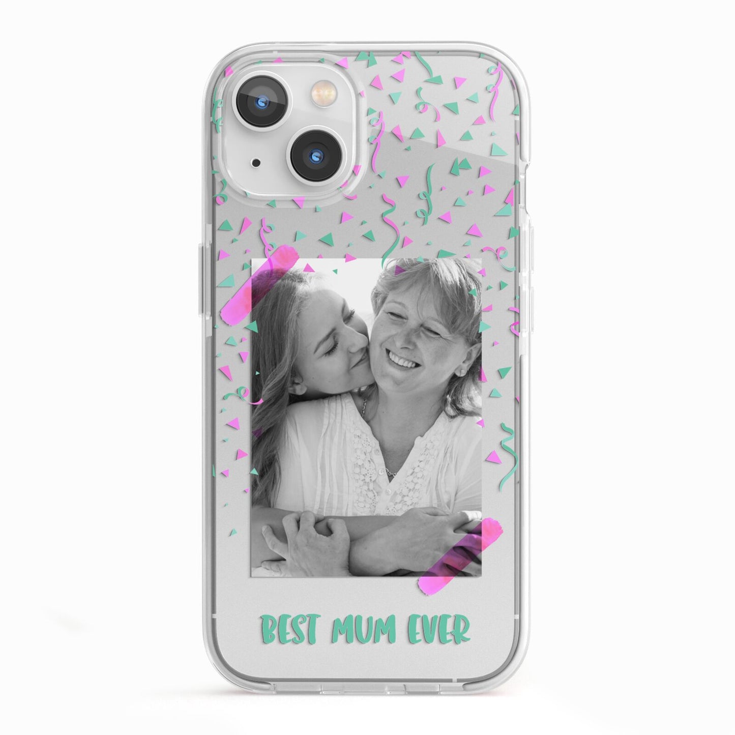 Best Mum Photo Upload Mothers Day iPhone 13 TPU Impact Case with White Edges