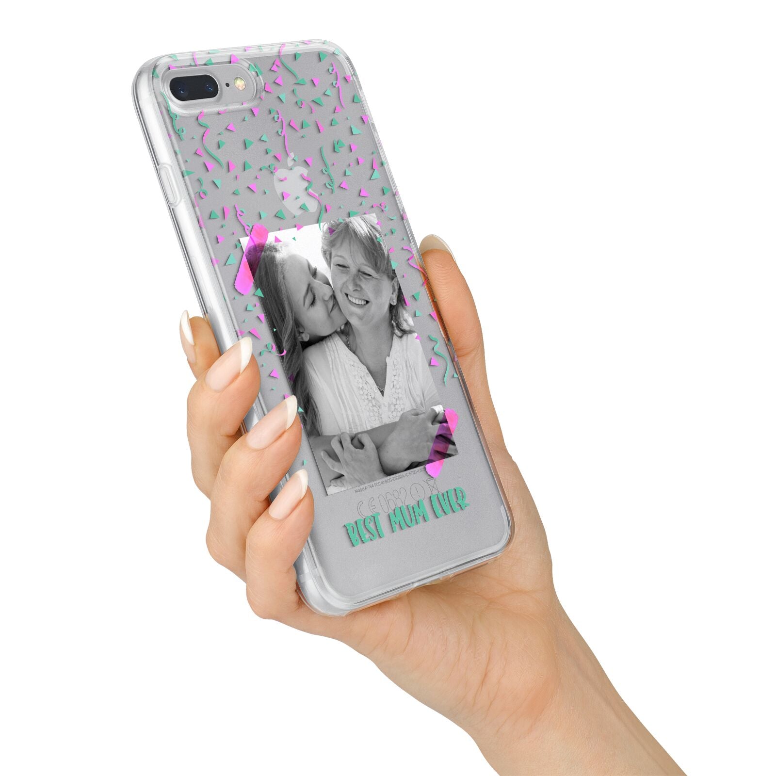 Best Mum Photo Upload Mothers Day iPhone 7 Plus Bumper Case on Silver iPhone Alternative Image