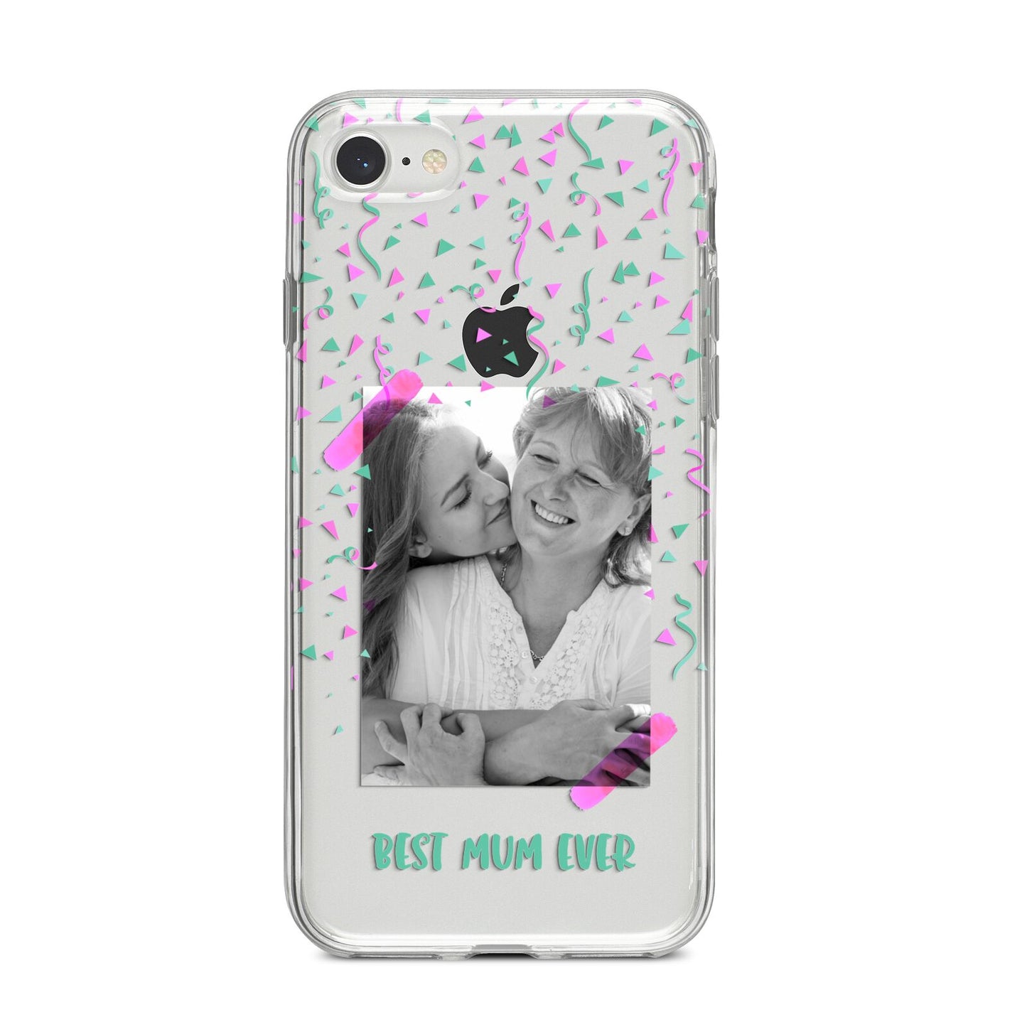 Best Mum Photo Upload Mothers Day iPhone 8 Bumper Case on Silver iPhone