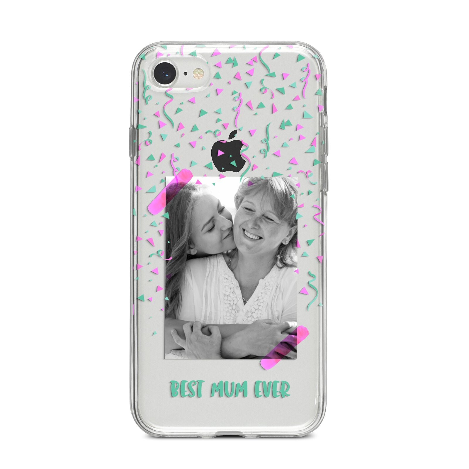 Best Mum Photo Upload Mothers Day iPhone 8 Bumper Case on Silver iPhone