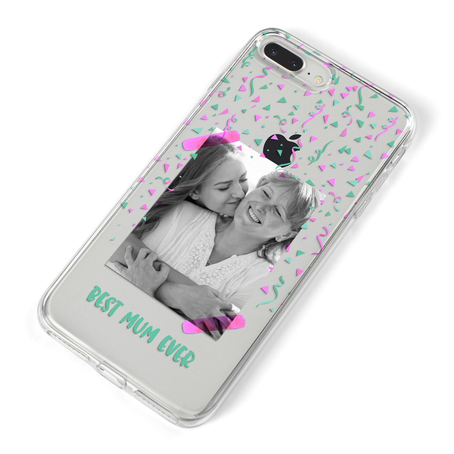 Best Mum Photo Upload Mothers Day iPhone 8 Plus Bumper Case on Silver iPhone Alternative Image