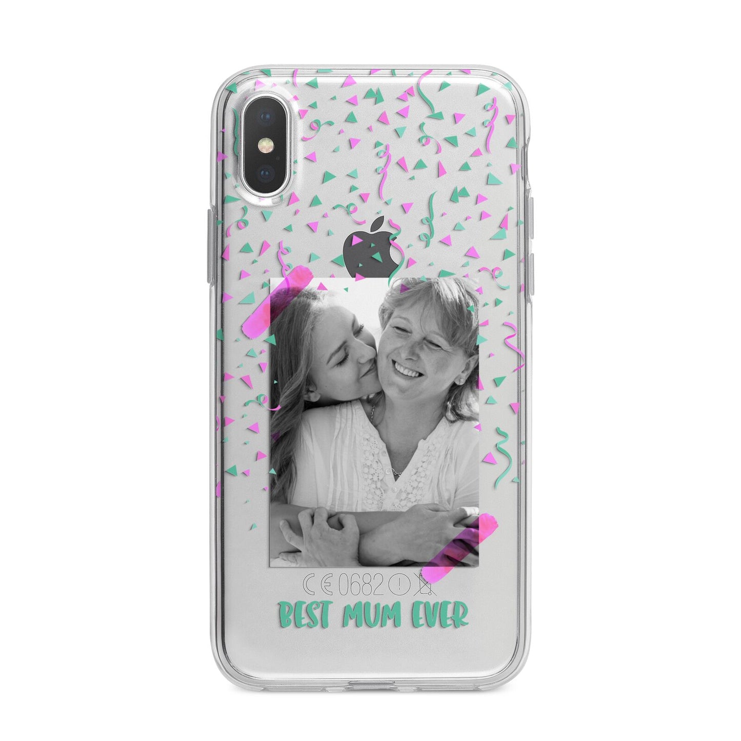 Best Mum Photo Upload Mothers Day iPhone X Bumper Case on Silver iPhone Alternative Image 1