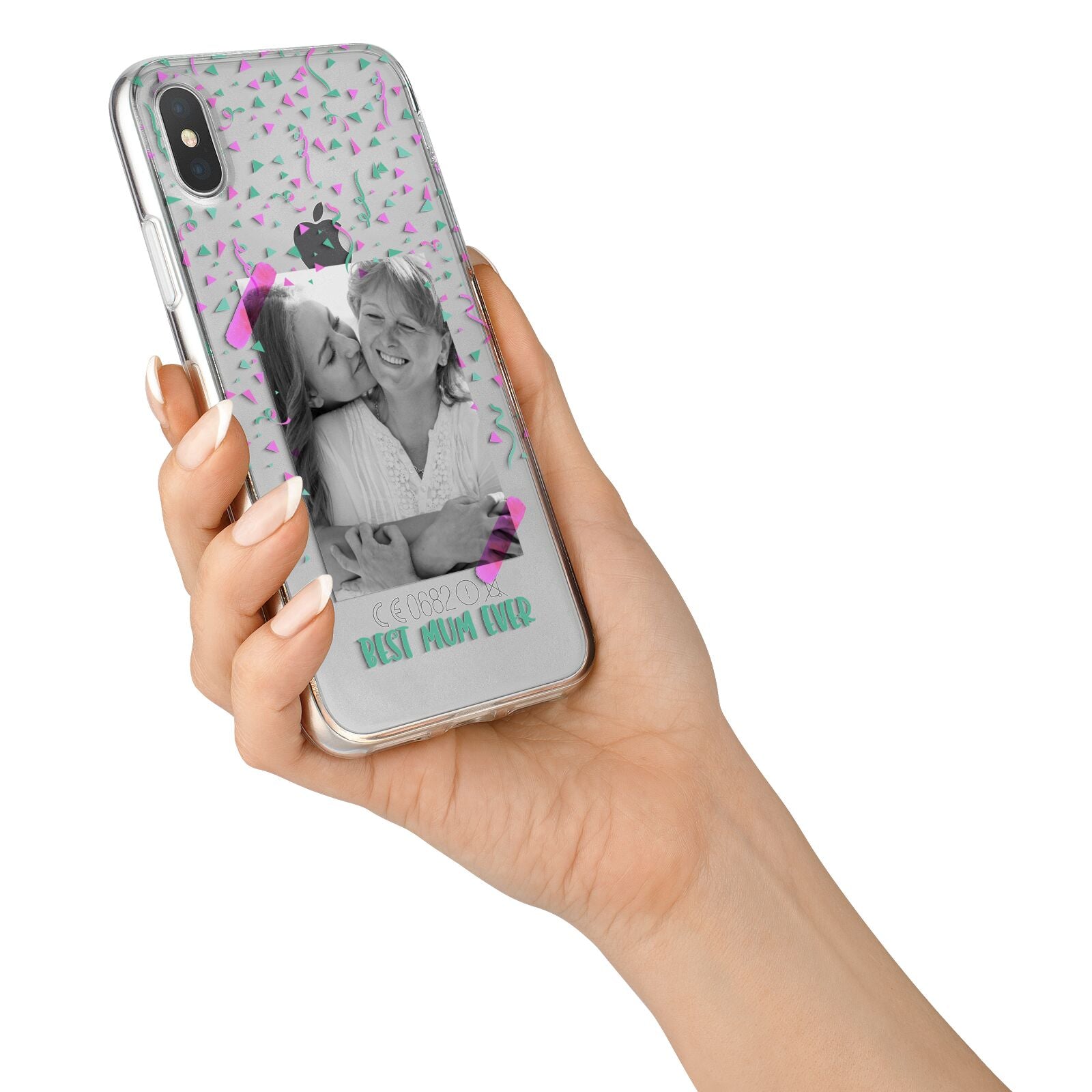 Best Mum Photo Upload Mothers Day iPhone X Bumper Case on Silver iPhone Alternative Image 2