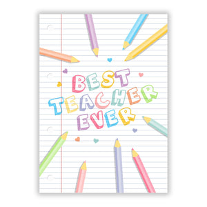 Best Teacher Ever Greetings Card