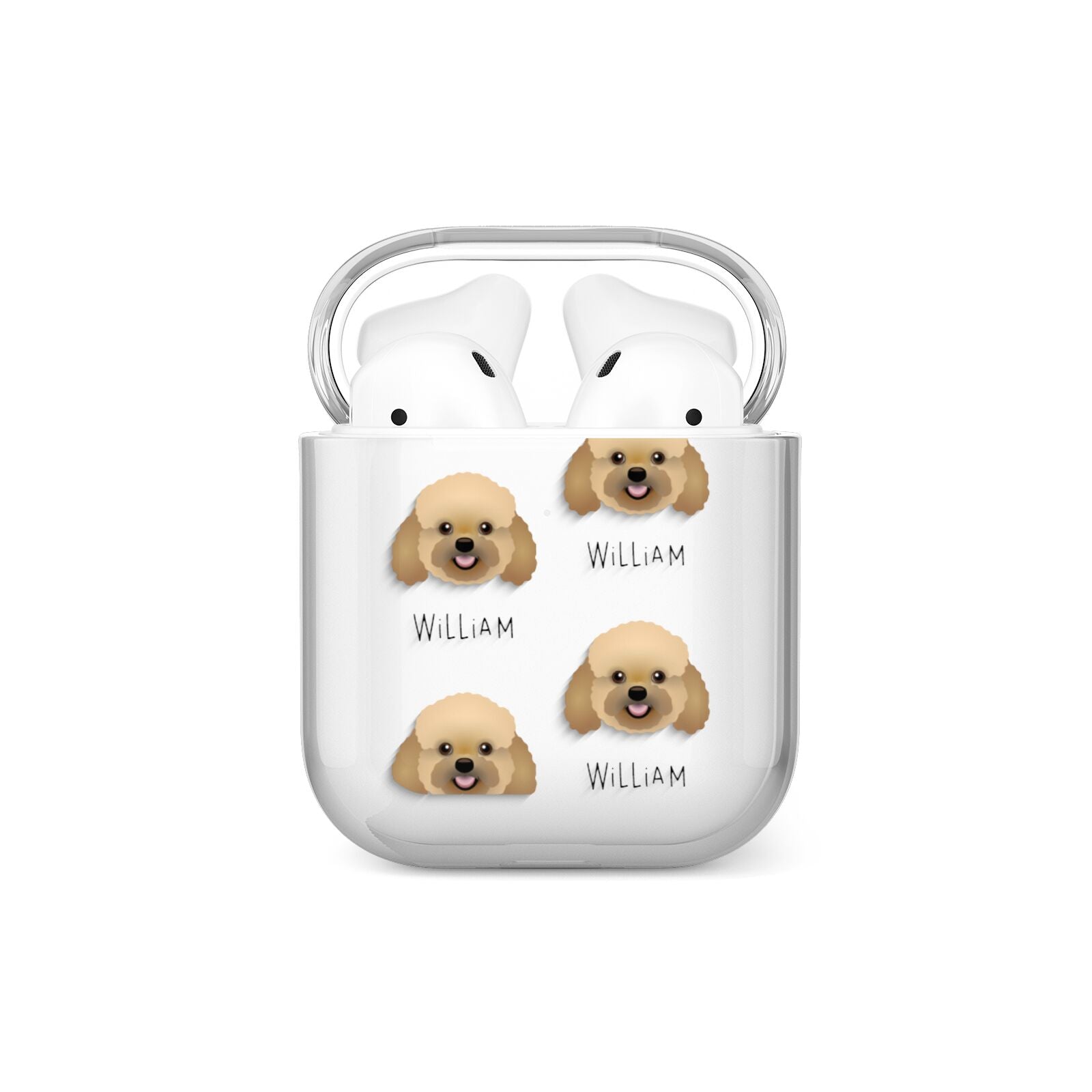 Bich poo Icon with Name AirPods Case