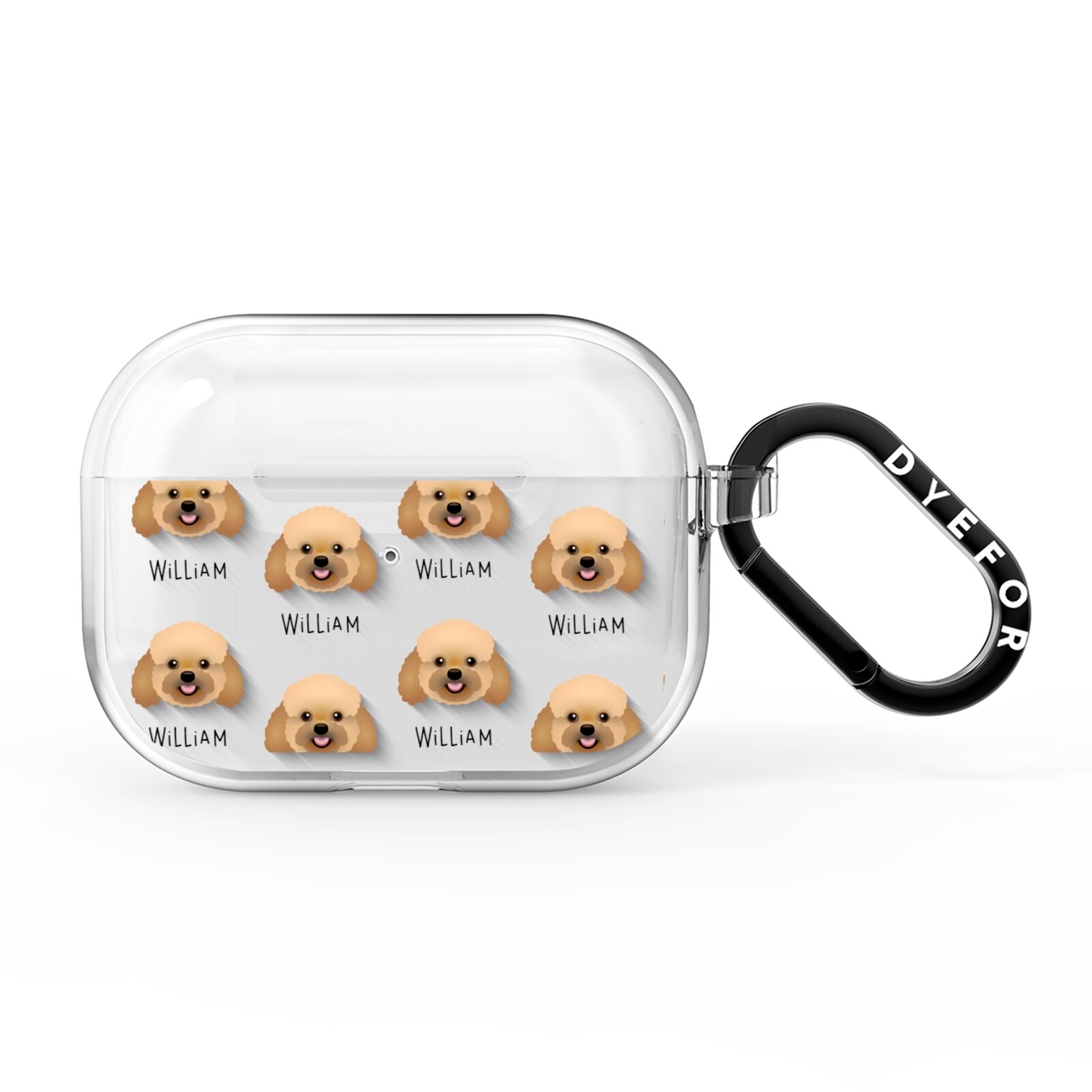 Bich poo Icon with Name AirPods Pro Clear Case