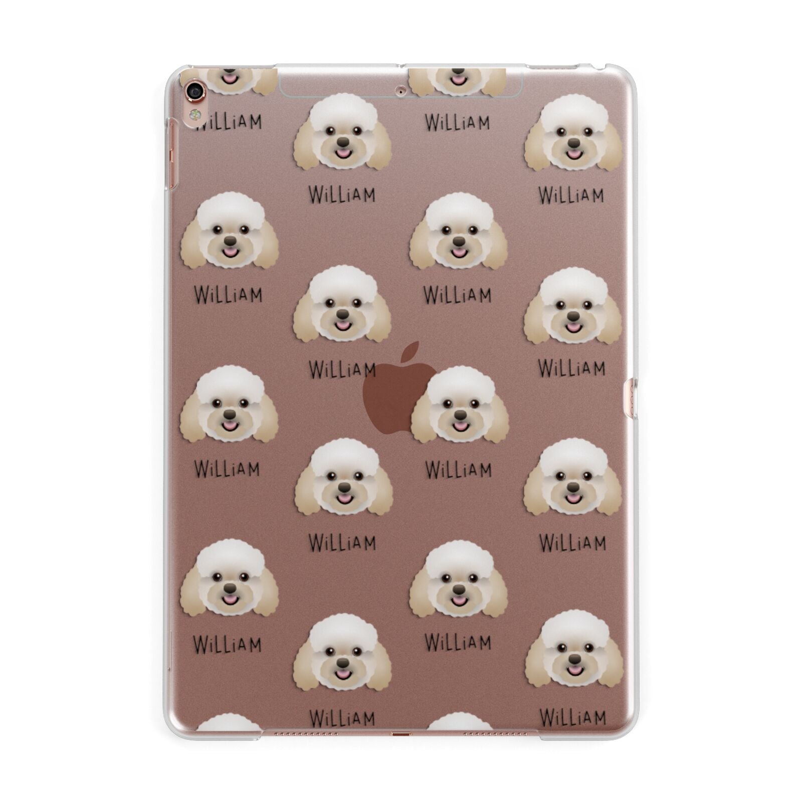 Bich poo Icon with Name Apple iPad Rose Gold Case