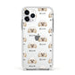 Bich poo Icon with Name Apple iPhone 11 Pro in Silver with White Impact Case