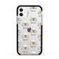 Bich poo Icon with Name Apple iPhone 11 in White with Black Impact Case