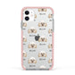Bich poo Icon with Name Apple iPhone 11 in White with Pink Impact Case