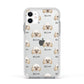Bich poo Icon with Name Apple iPhone 11 in White with White Impact Case