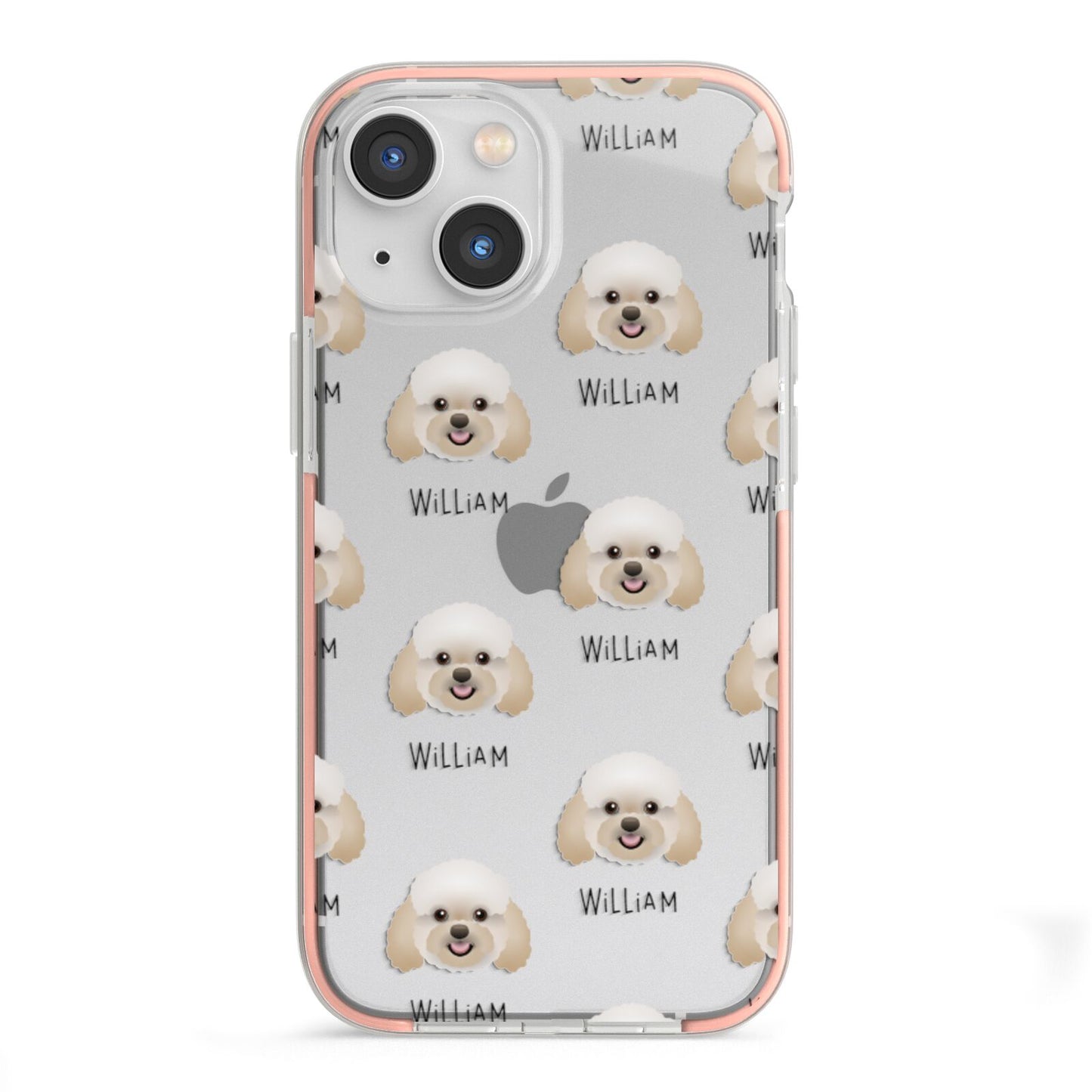 Bich poo Icon with Name iPhone 13 Mini TPU Impact Case with Pink Edges