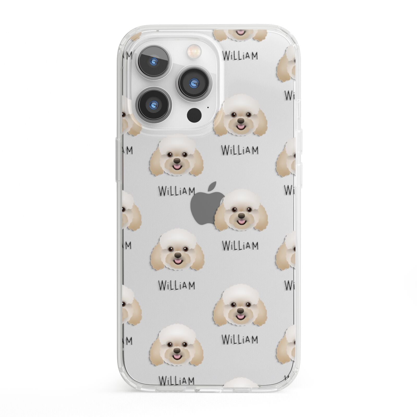 Bich poo Icon with Name iPhone 13 Pro Clear Bumper Case