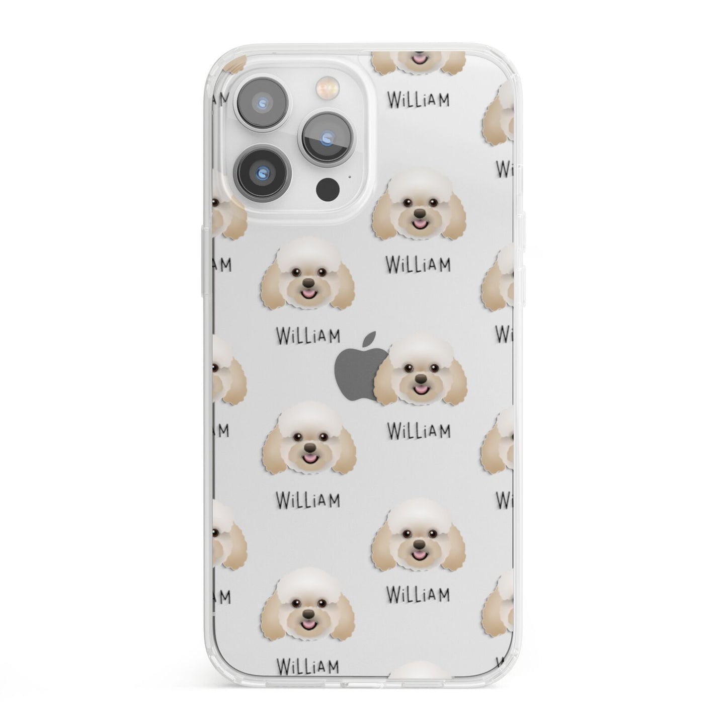 Bich poo Icon with Name iPhone 13 Pro Max Clear Bumper Case