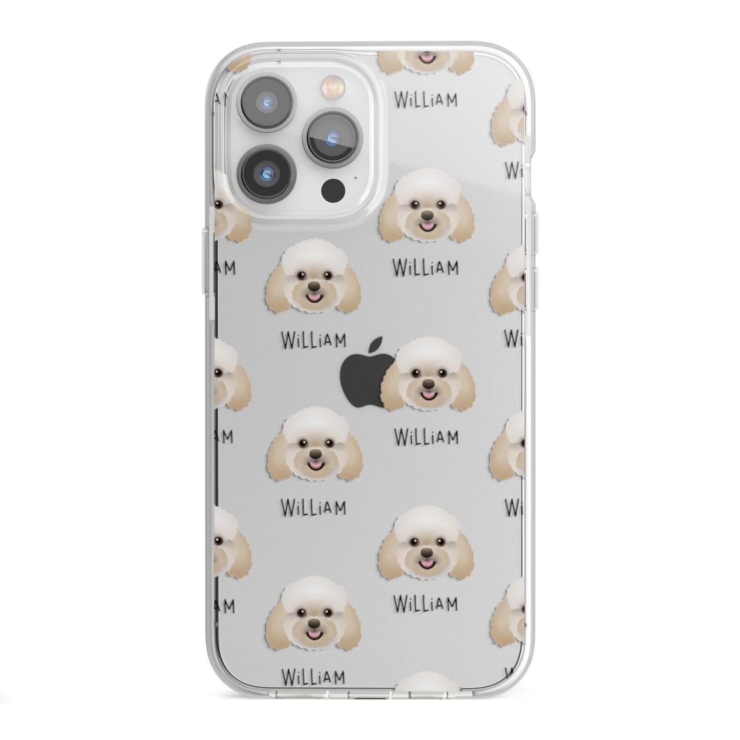 Bich poo Icon with Name iPhone 13 Pro Max TPU Impact Case with White Edges