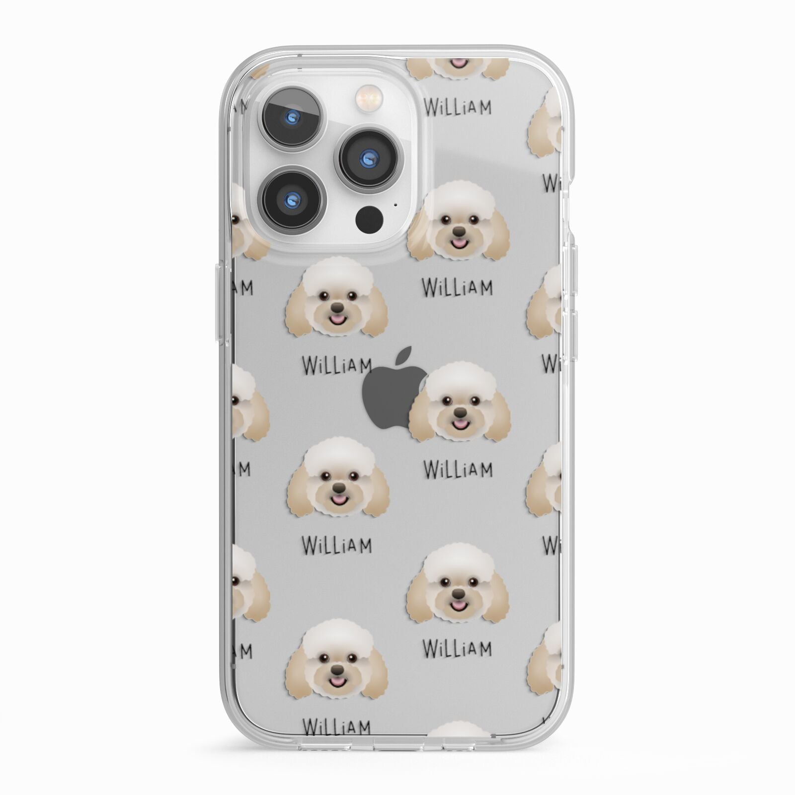 Bich poo Icon with Name iPhone 13 Pro TPU Impact Case with White Edges