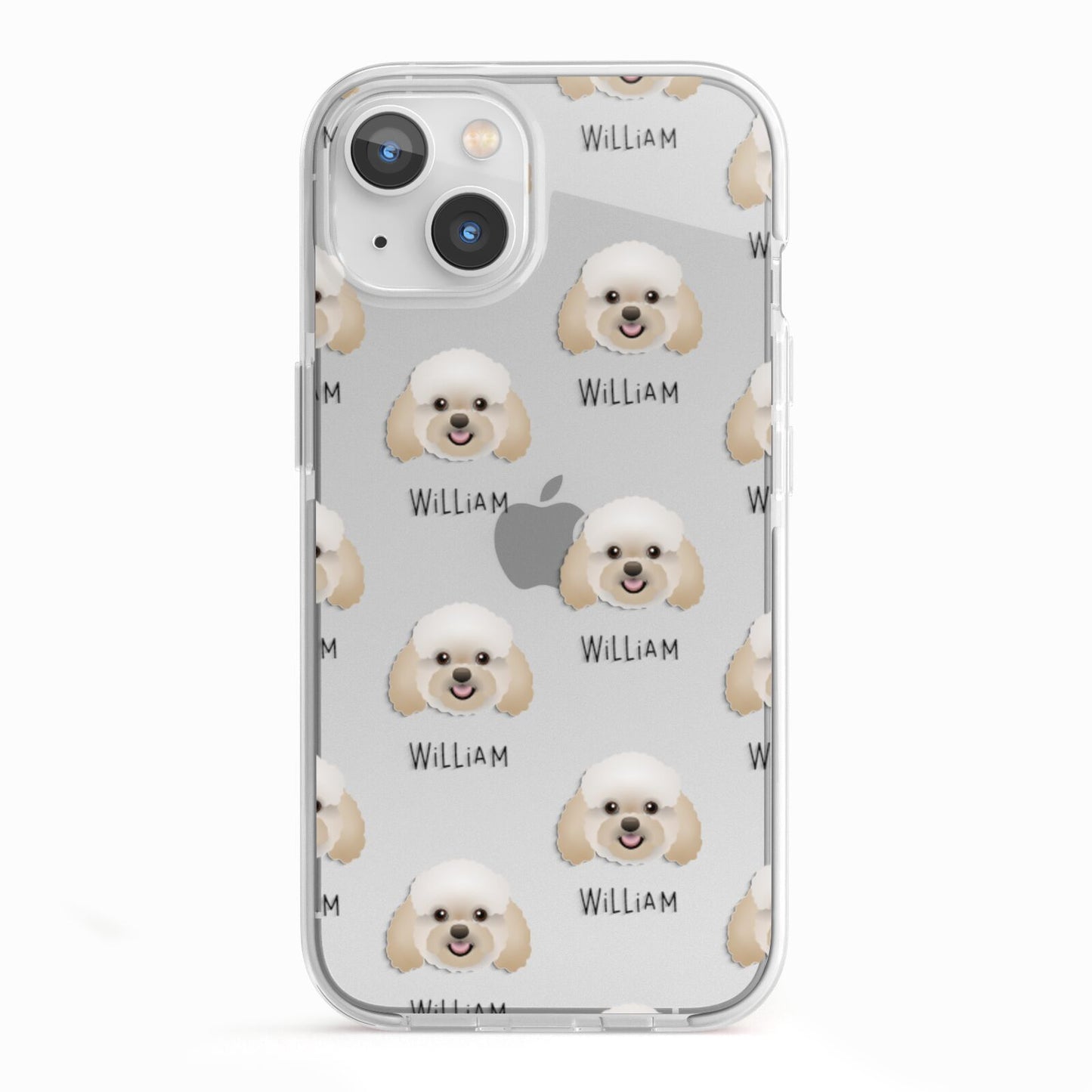 Bich poo Icon with Name iPhone 13 TPU Impact Case with White Edges