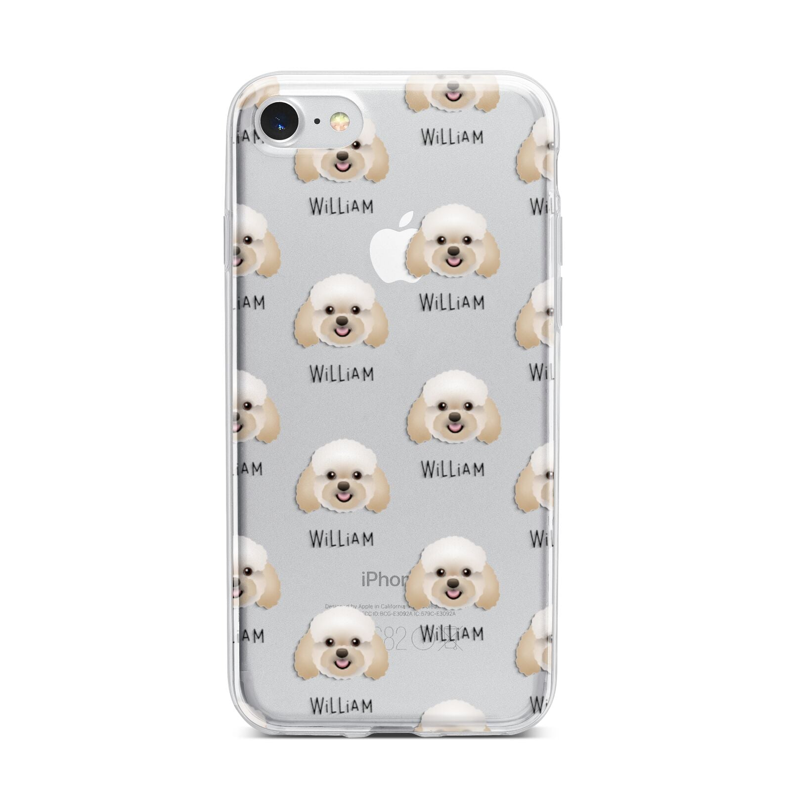 Bich poo Icon with Name iPhone 7 Bumper Case on Silver iPhone