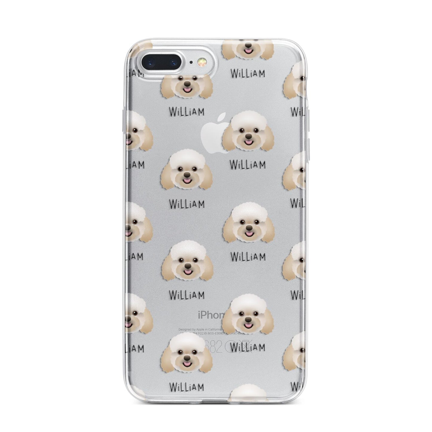 Bich poo Icon with Name iPhone 7 Plus Bumper Case on Silver iPhone