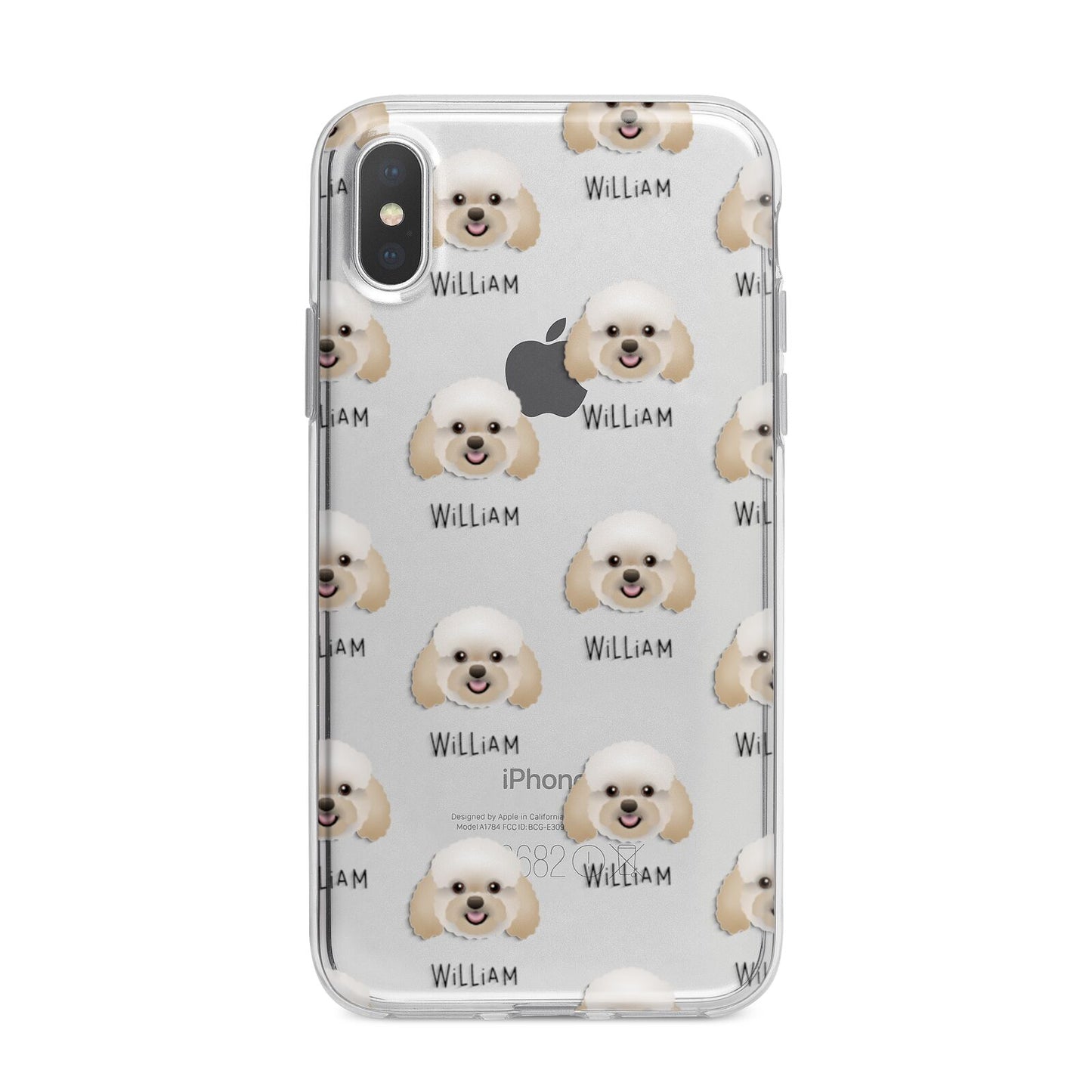 Bich poo Icon with Name iPhone X Bumper Case on Silver iPhone Alternative Image 1