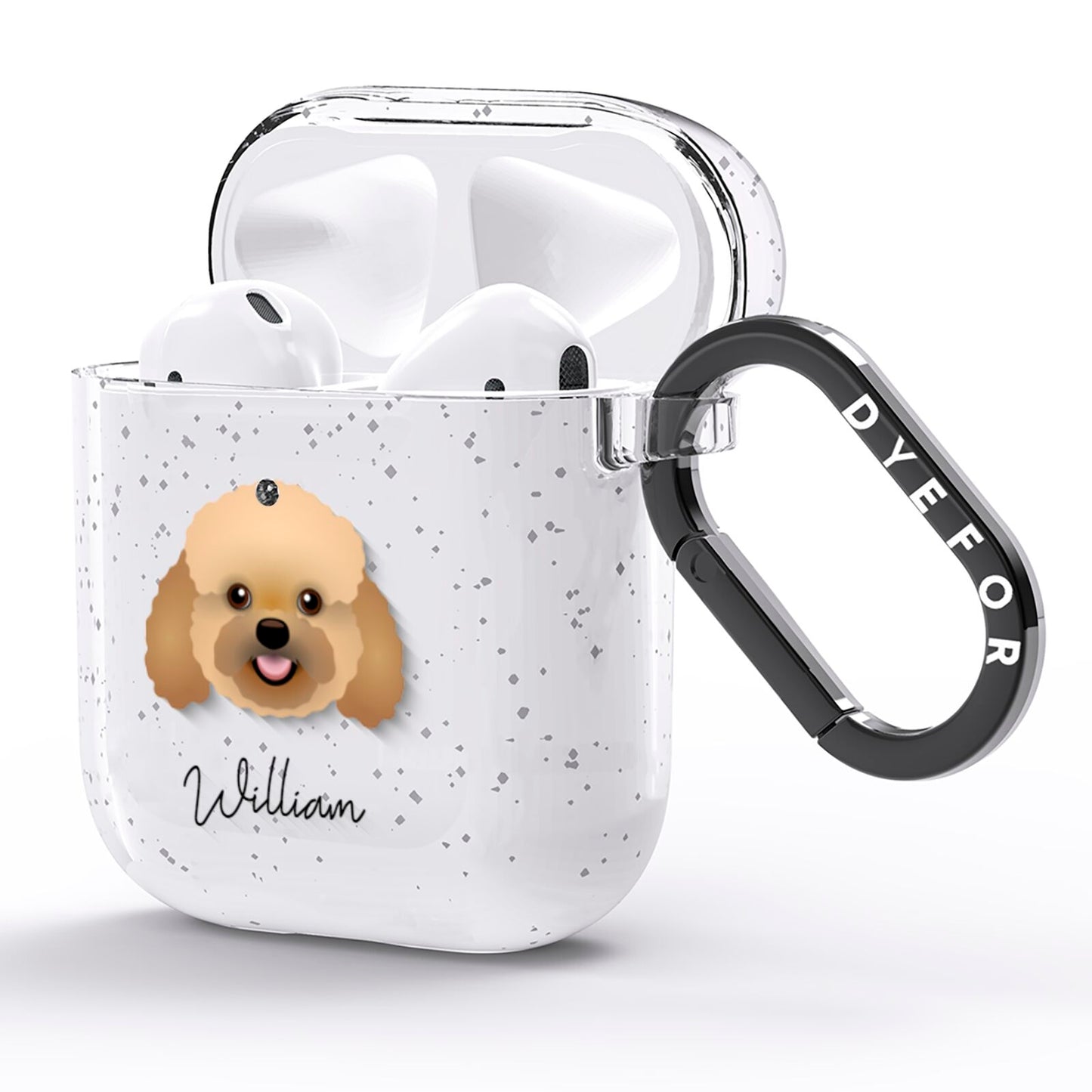 Bich poo Personalised AirPods Glitter Case Side Image