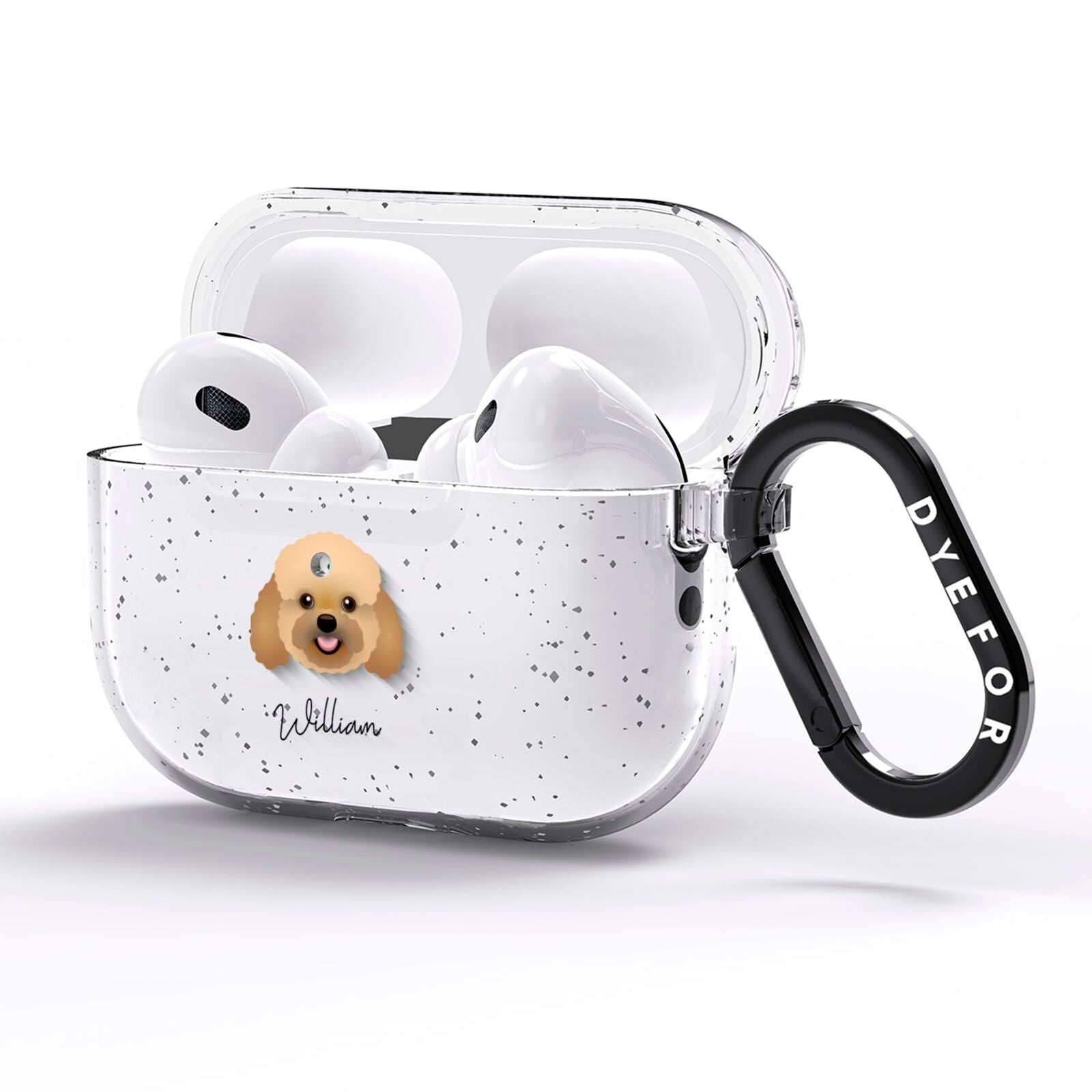Bich poo Personalised AirPods Pro Glitter Case Side Image