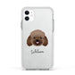 Bich poo Personalised Apple iPhone 11 in White with White Impact Case