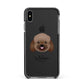 Bich poo Personalised Apple iPhone Xs Max Impact Case Black Edge on Black Phone