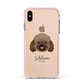 Bich poo Personalised Apple iPhone Xs Max Impact Case Pink Edge on Gold Phone