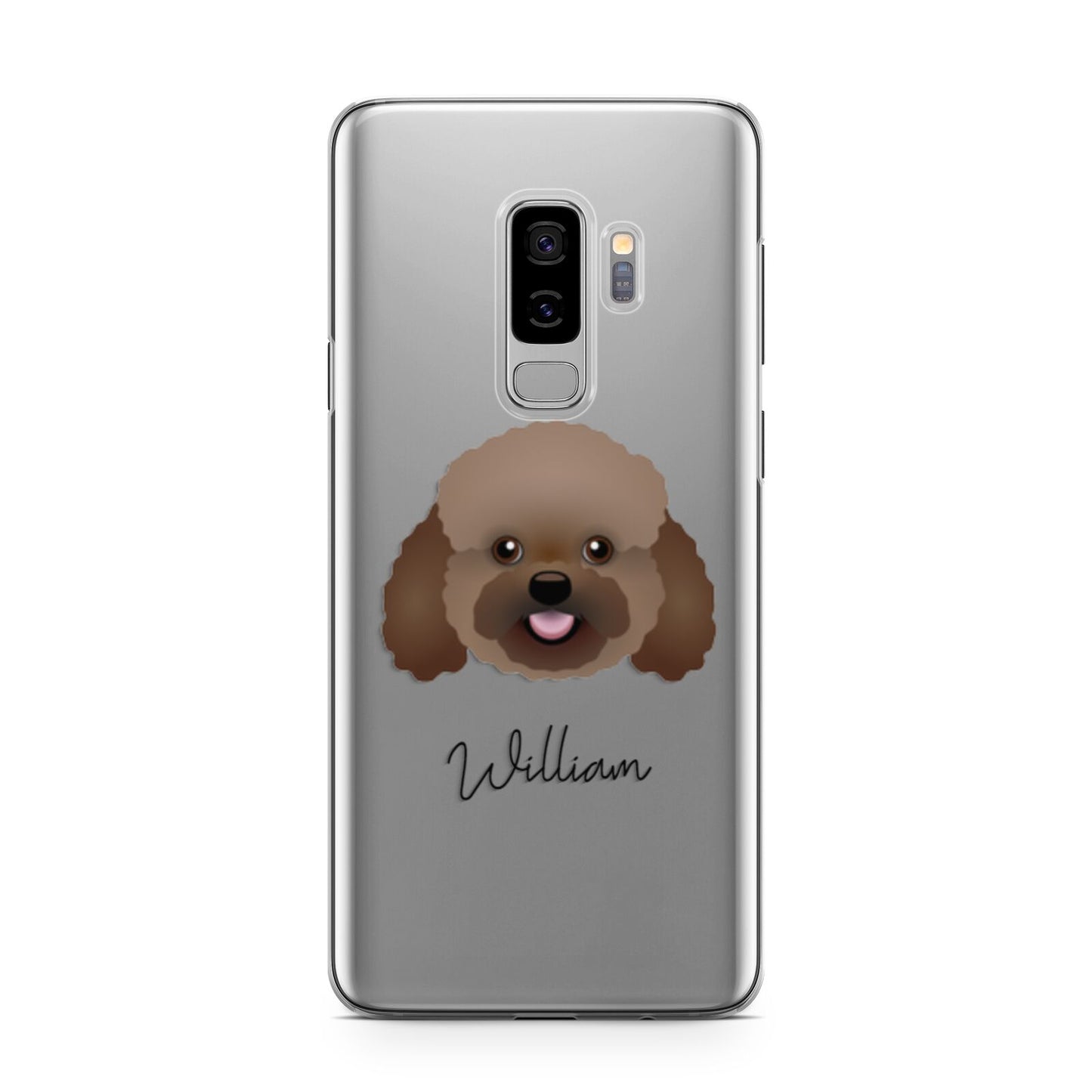 Bich poo Personalised Samsung Galaxy S9 Plus Case on Silver phone