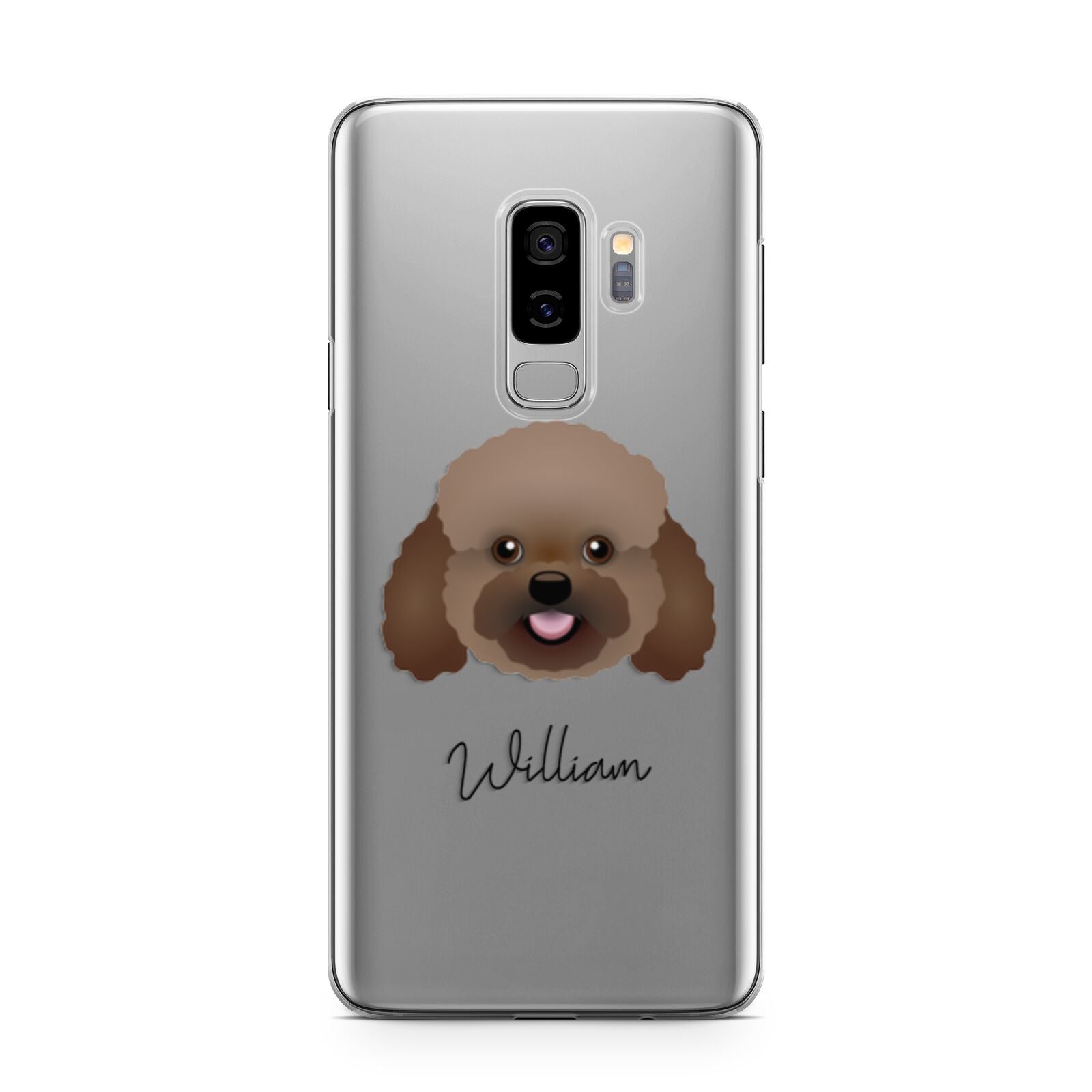 Bich poo Personalised Samsung Galaxy S9 Plus Case on Silver phone