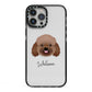 Bich poo Personalised iPhone 13 Pro Max Black Impact Case on Silver phone
