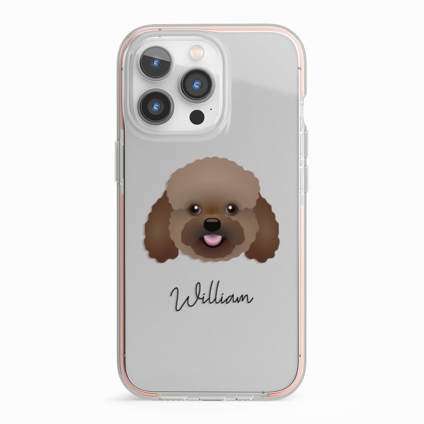 Bich poo Personalised iPhone 13 Pro TPU Impact Case with Pink Edges