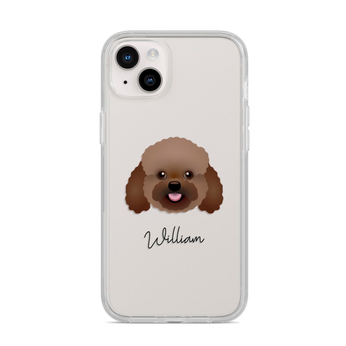 Bich poo Personalised iPhone 14 Plus Clear Tough Case Starlight