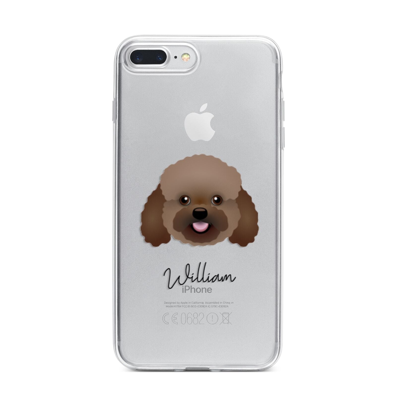 Bich poo Personalised iPhone 7 Plus Bumper Case on Silver iPhone