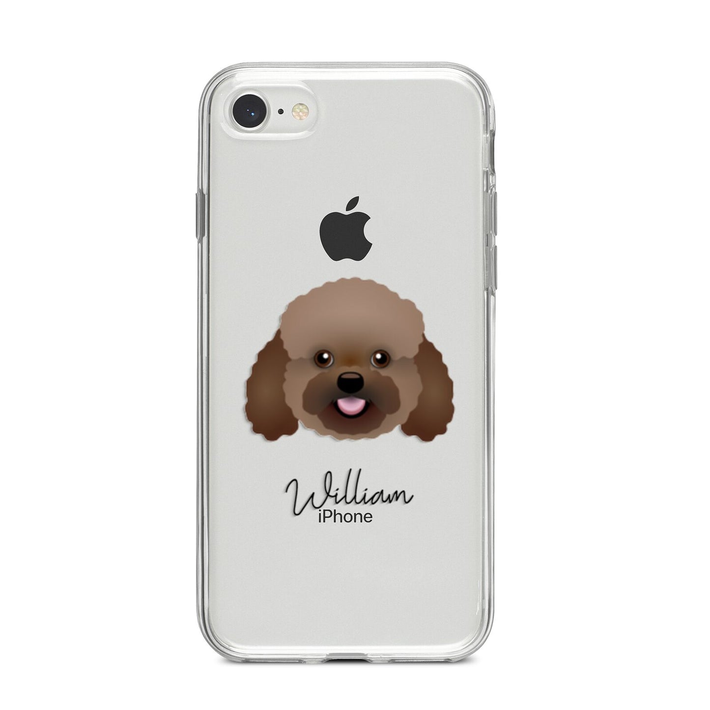 Bich poo Personalised iPhone 8 Bumper Case on Silver iPhone