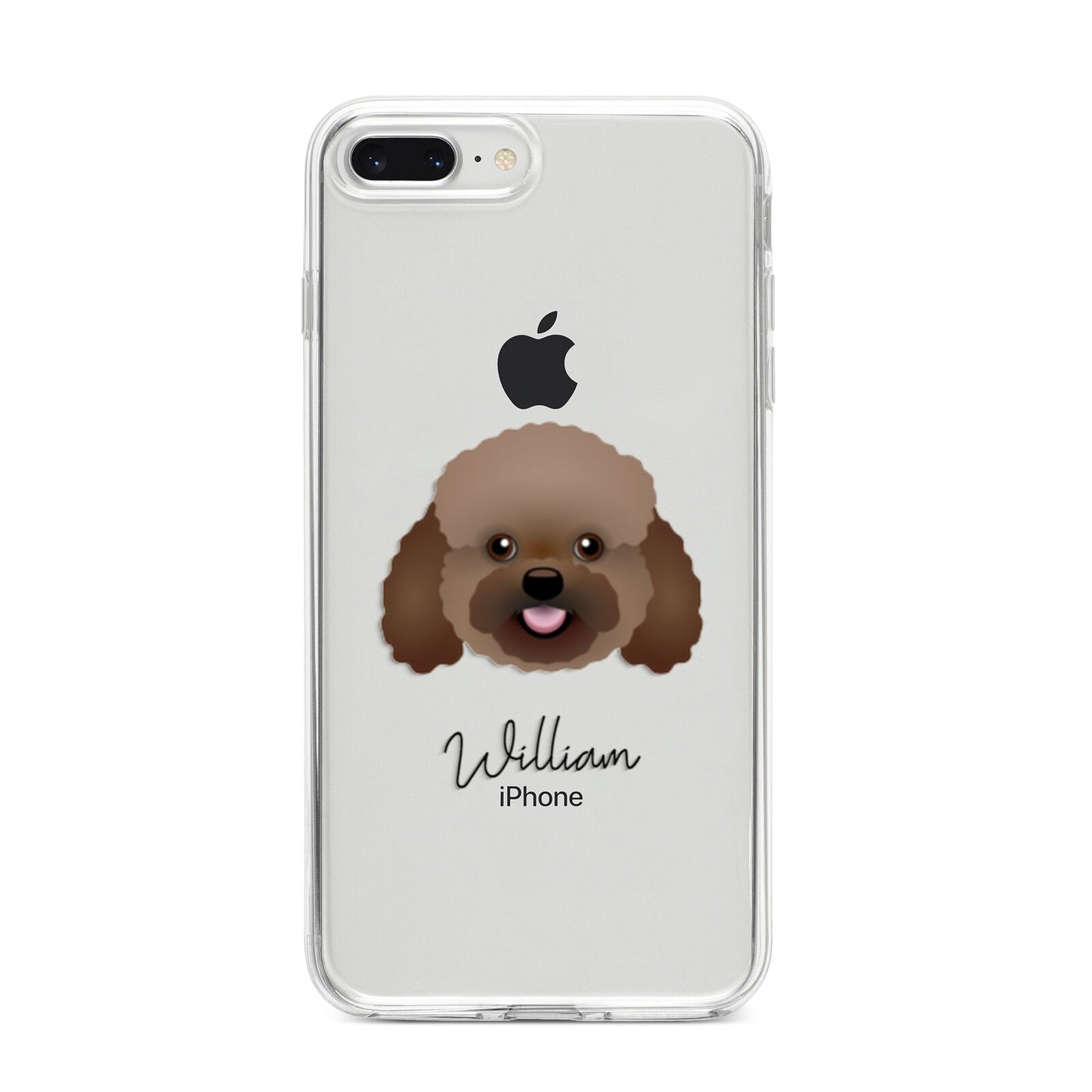 Bich poo Personalised iPhone 8 Plus Bumper Case on Silver iPhone