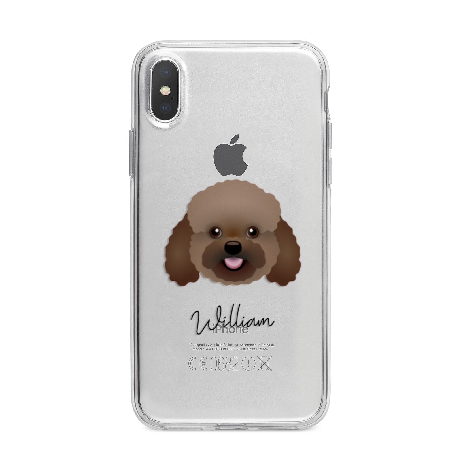 Bich poo Personalised iPhone X Bumper Case on Silver iPhone Alternative Image 1