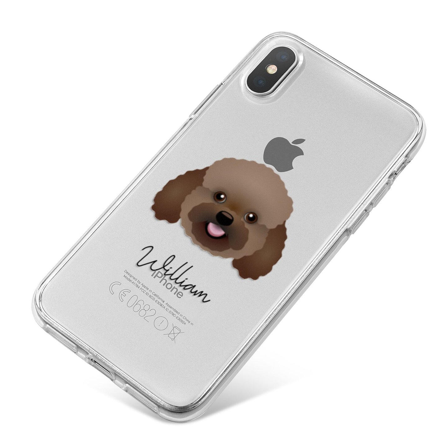 Bich poo Personalised iPhone X Bumper Case on Silver iPhone