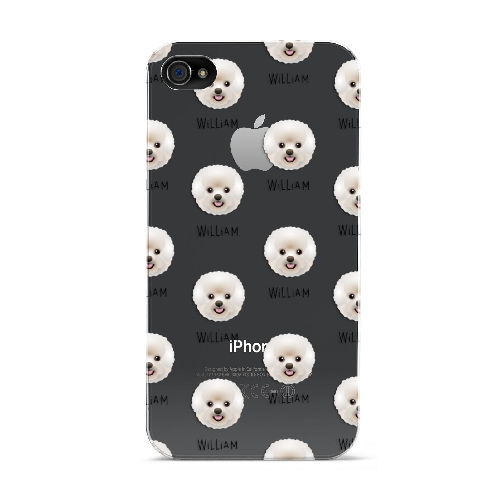 Bichon Frise Icon with Name Apple iPhone 4s Case