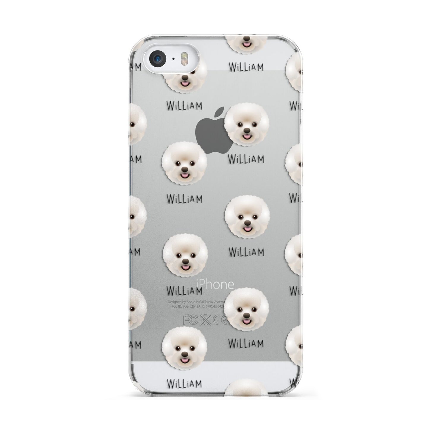 Bichon Frise Icon with Name Apple iPhone 5 Case