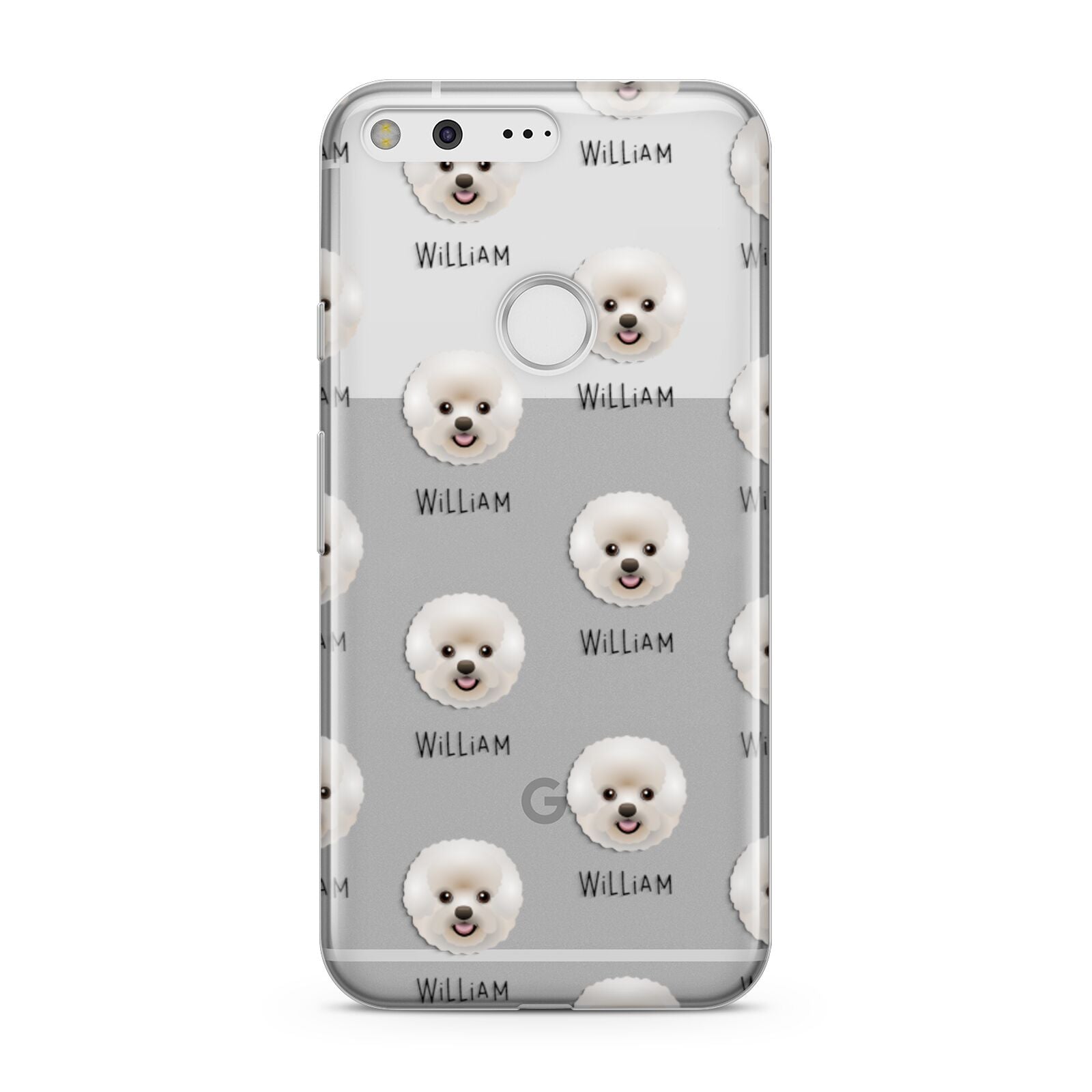 Bichon Frise Icon with Name Google Pixel Case