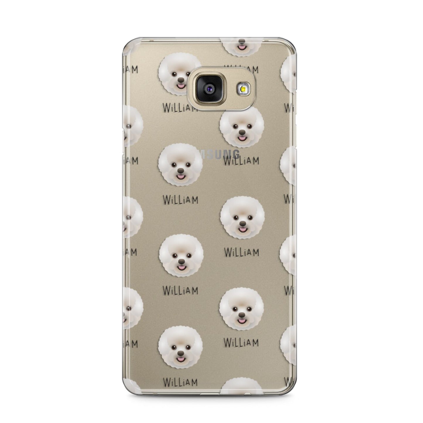 Bichon Frise Icon with Name Samsung Galaxy A5 2016 Case on gold phone