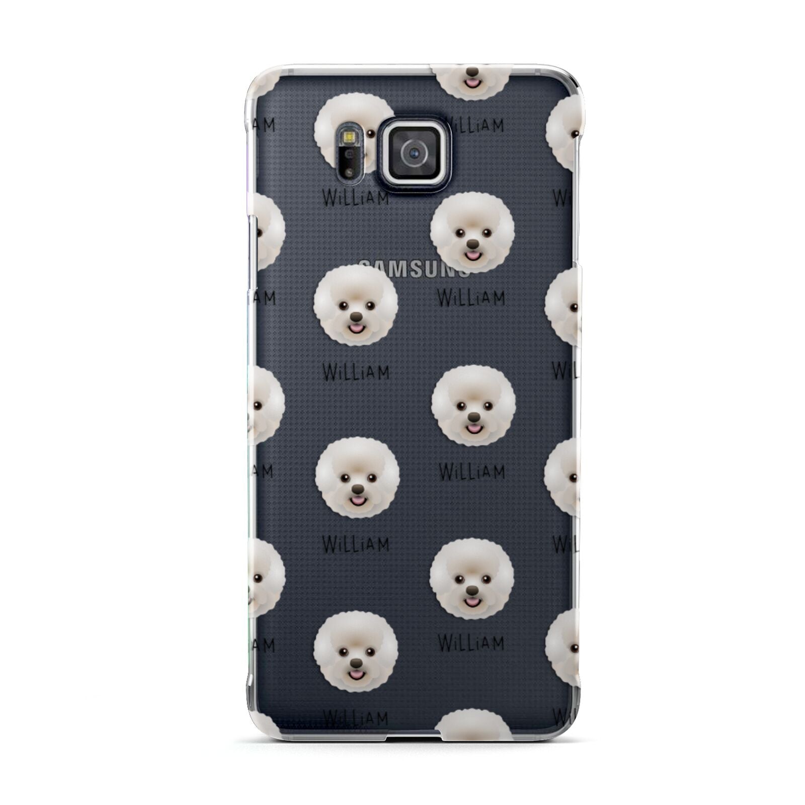 Bichon Frise Icon with Name Samsung Galaxy Alpha Case