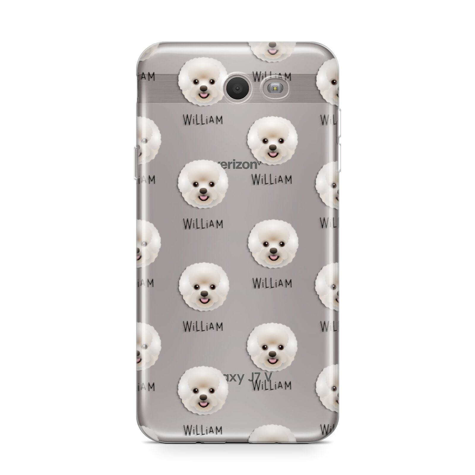 Bichon Frise Icon with Name Samsung Galaxy J7 2017 Case